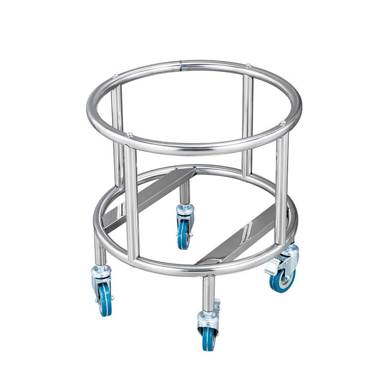 Yude Round Stainless Steel Rolling Storage Cart