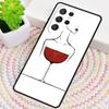 Custodia per Telefono in TPU con Disegno di Bicchiere di Vino Rosso Per Samsung Galaxy note 10 pro S26 S25 S24 S23 S22 Ultra Plus S21 FE S20 Copertura Antiurto