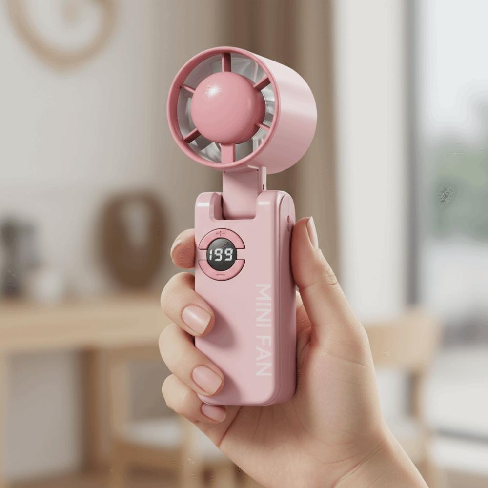 High-Speed Foldable  Handheld Fan Portable Small Electric Fan Pocket Turbo Fan  Camping