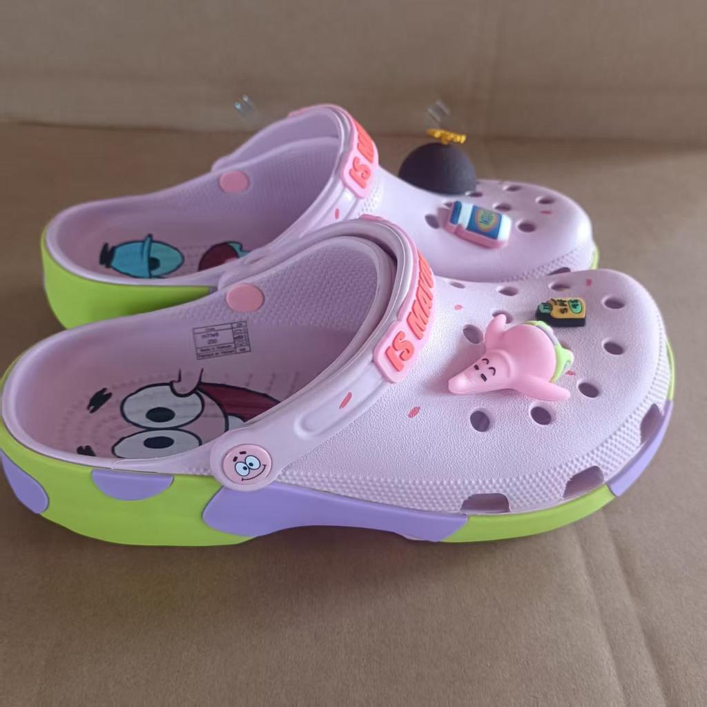SpongeBob & Patrick Star Kids' Co-branded Crocs - Breathable, Comfortable Parent-Child Sandals