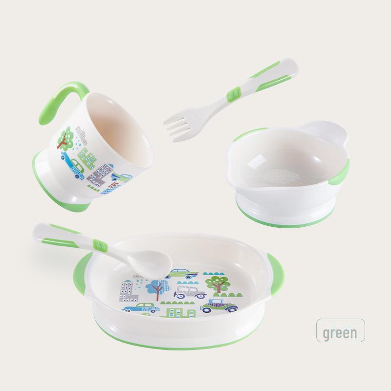 

Набор столовых приборов Baohui Baby: Разделенная тарелка, миска, чашка, ложка и вилка