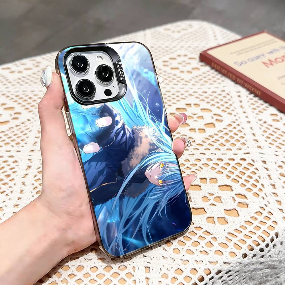 R-Rimuru-U Tempest T-Tensei Phone Case For iPhone 17,16,15,14,13,12,11 Plus,Pro Max,XS,Colored silver phone case