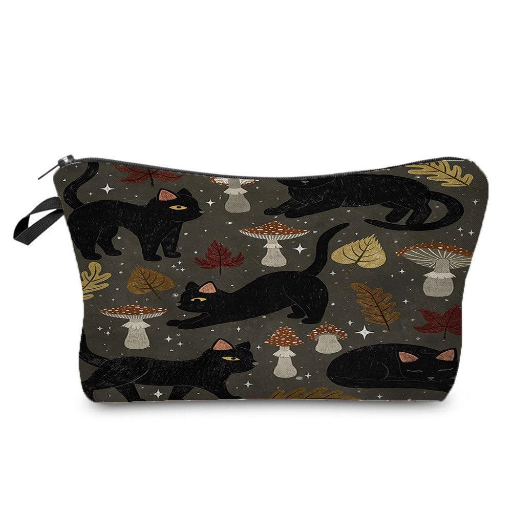 Women Cat Print Cosmetic Bag Toiletries Organize Travel Storage Case  6433 KTB