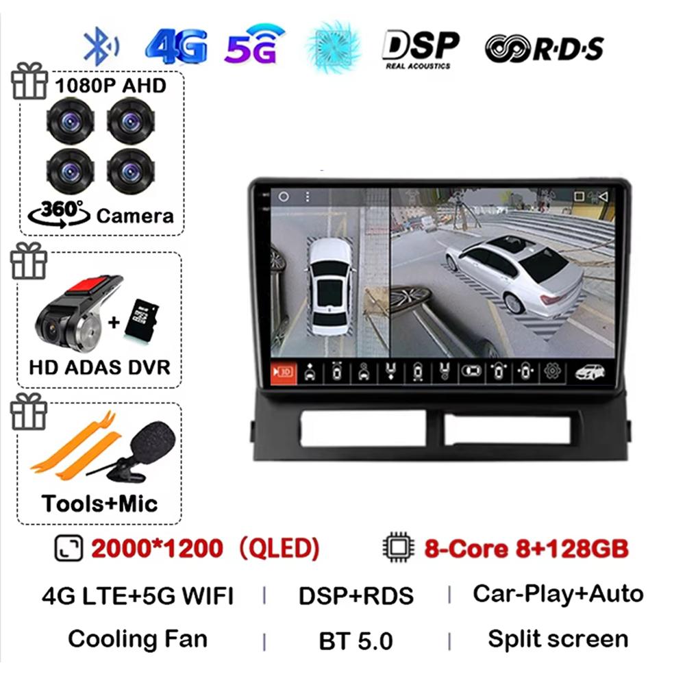 Carplay For Toyota Prius XW20 II 2 2003 - 2011 Android 14 Android Auto 2DIN Autoradio Lettore Unità principale GPS Stereo Multim