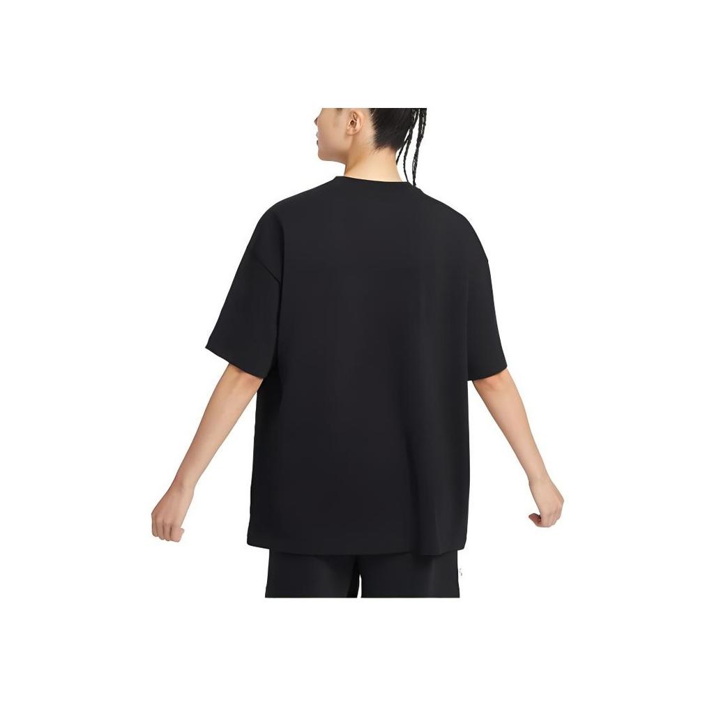 Nike Solid Color Short Sleeve Round Neck T-Shirt Women Tops Black DX7911-010