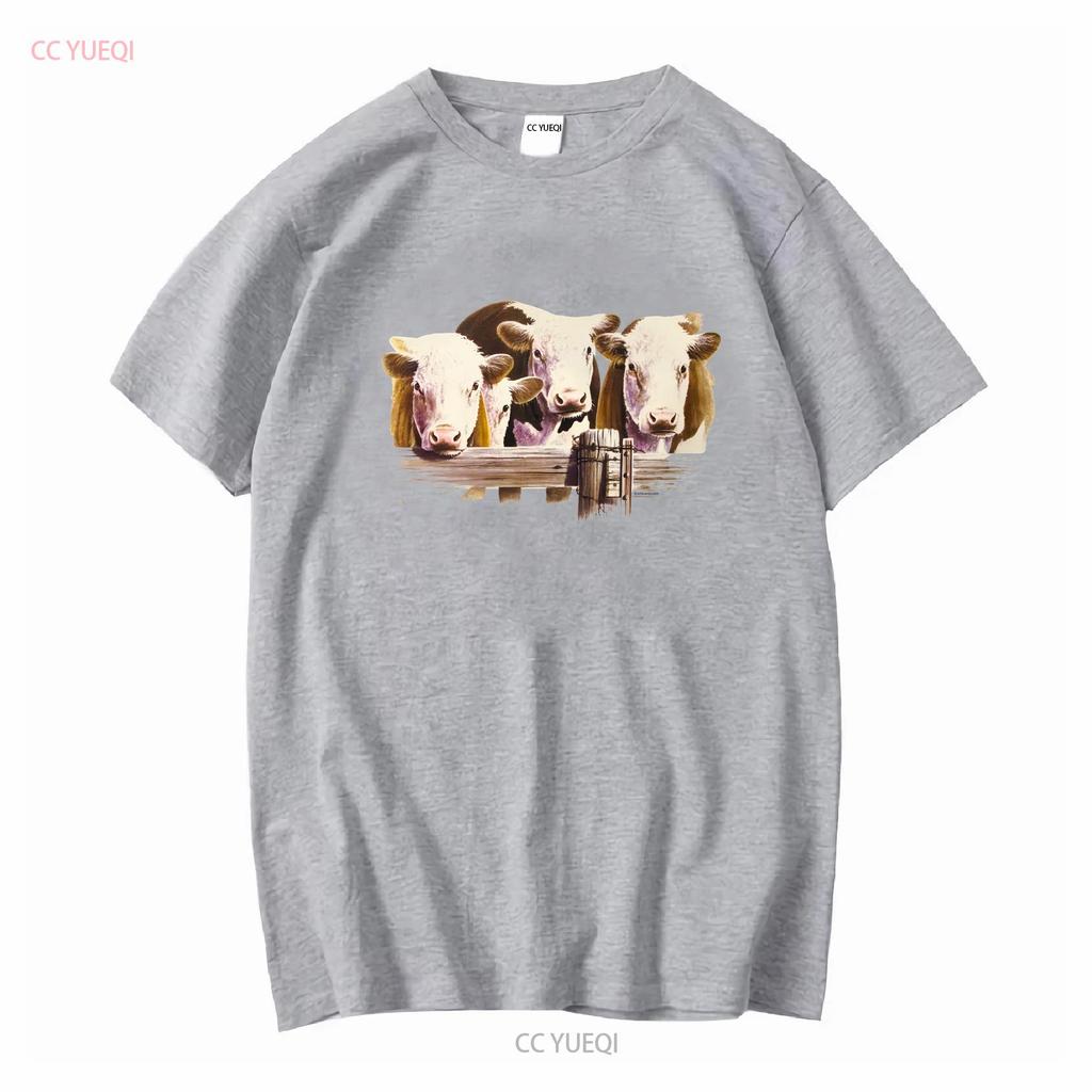 Cow T Shirt Hereford Cows SweaT Available on Request 298d long or short sleeves vintage Washed Versatile Top For Everyday Wear