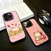 C-Cartoon Lucky Cat Phone Case For iPhone17,16,15,14,13,12,11 Plus,Pro Max Black Candy Silver Phone Case