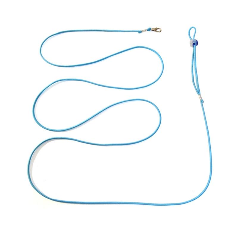 Säkerhetslina för husdjursfåglar för småfåglar, 3 meter lång, koppel för papegojor, elastiskt träningsrep för husdjursfåglar med 6# fotringar