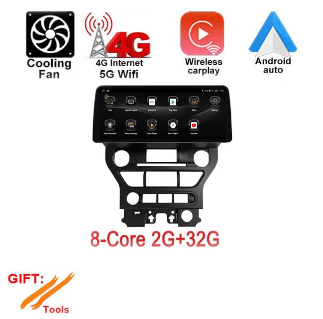 12.3" Android 14 For Ford Mustang 2015 - 2020 Head Unit Car Raido GPS Navigation Multimedia Player Video System