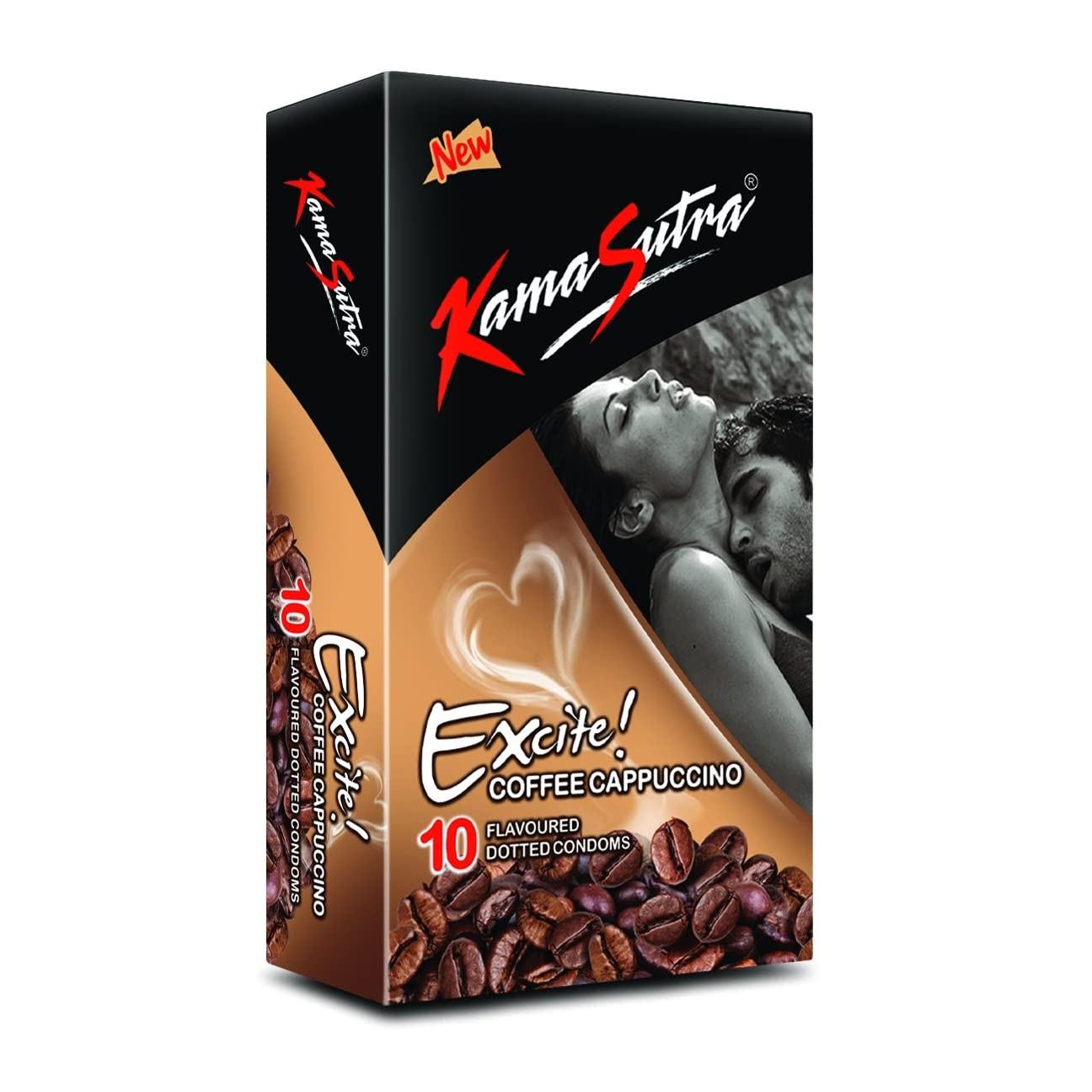 РџСЂРµР·РµСЂРІР°С‚РёРІС‹ С‚РѕС‡РµС‡РЅС‹Рµ СЃ Р°СЂРѕРјР°С‚РѕРј РљР°РїСѓС‡РёРЅРѕ (10 С€С‚), Coffee Cappuccino Condoms,  Kamasutra