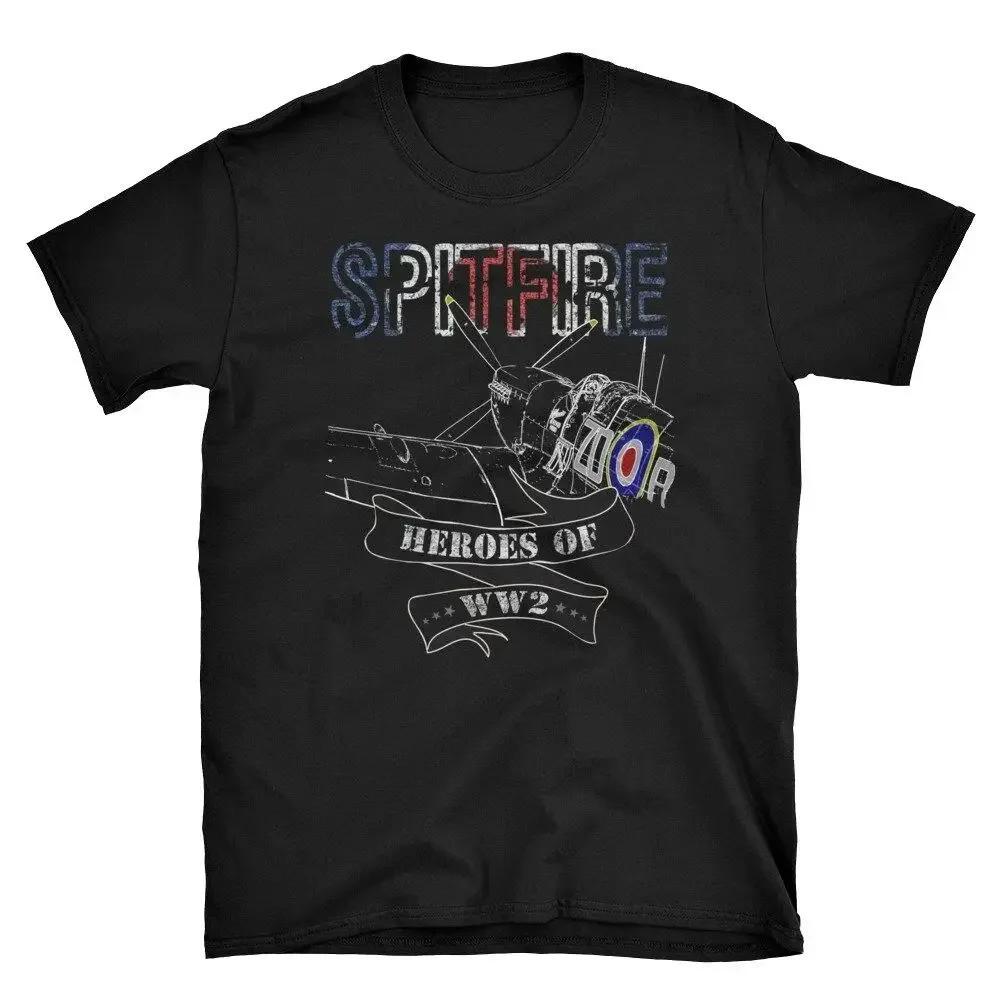 WWII RAF Supermarine Spitfire Fighter Battle of Britain TShirt 100 Cotton ONeck Summer Short Sleeve Casual Mens Tshirt S