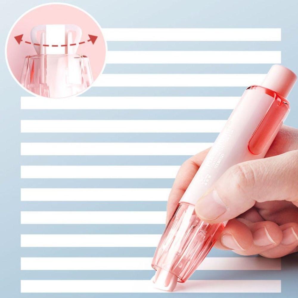 Comfortable Holding 6m Modification Corrector Tape Roomy Press Type White Out Correction Tape Replaceable Core