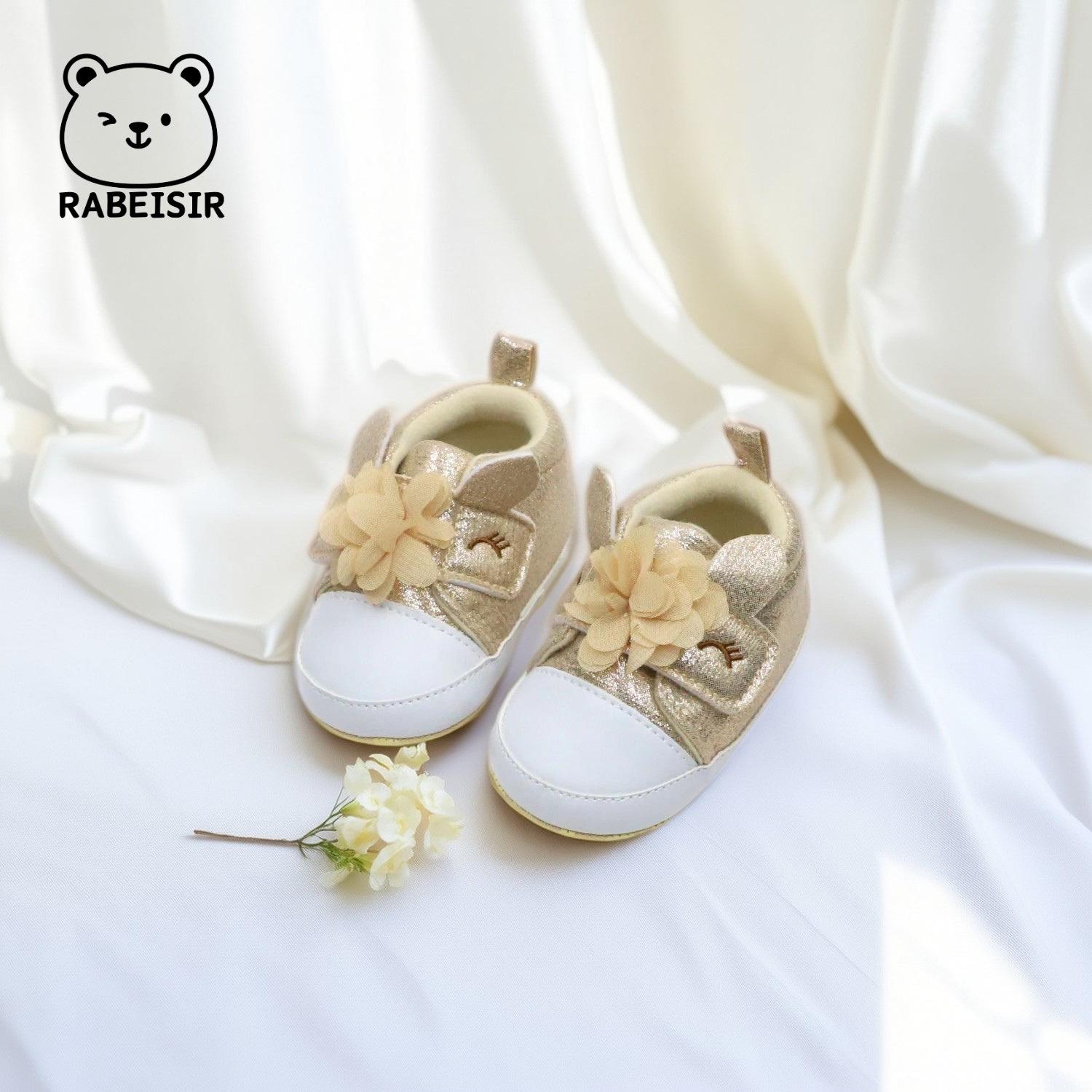 

Anti-Slip Breathable Infant Canvas Pre-Walker Baby Shoes (0-18 Months) 18 золотий