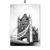 Modern London City Landmark Landscape Wall Art Canvas Painting Black White Poster Big Ben Bus Dandelion Pictures Home Room Decor