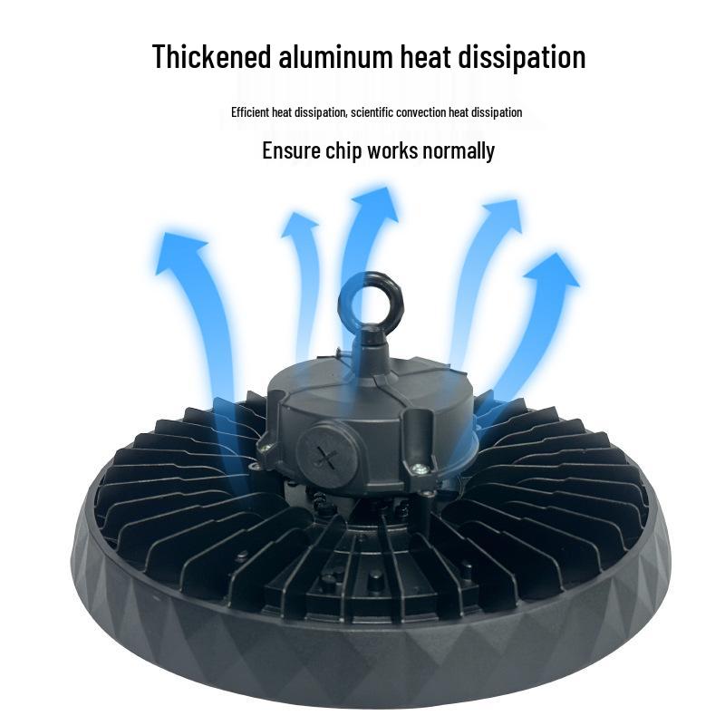 High-Power Waterproof LED UFO Ceiling Light for Workshops, Warehouses, and Gyms