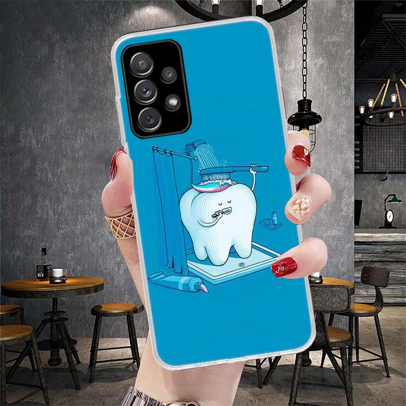 Зуб Мудрости Стоматолог Зуб Мягкий Чехол Для Телефона Для Samsung Galaxy A13 A14 A15 A16 A17 A53 A54 A55 A56 A57 A33 A34 A35 A36 A37 A23 A2 Samsung A16