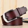 Belt Men'S Premium Retro Leather Belt Extended Size 150Cm Two-Layer Cowhide Belt