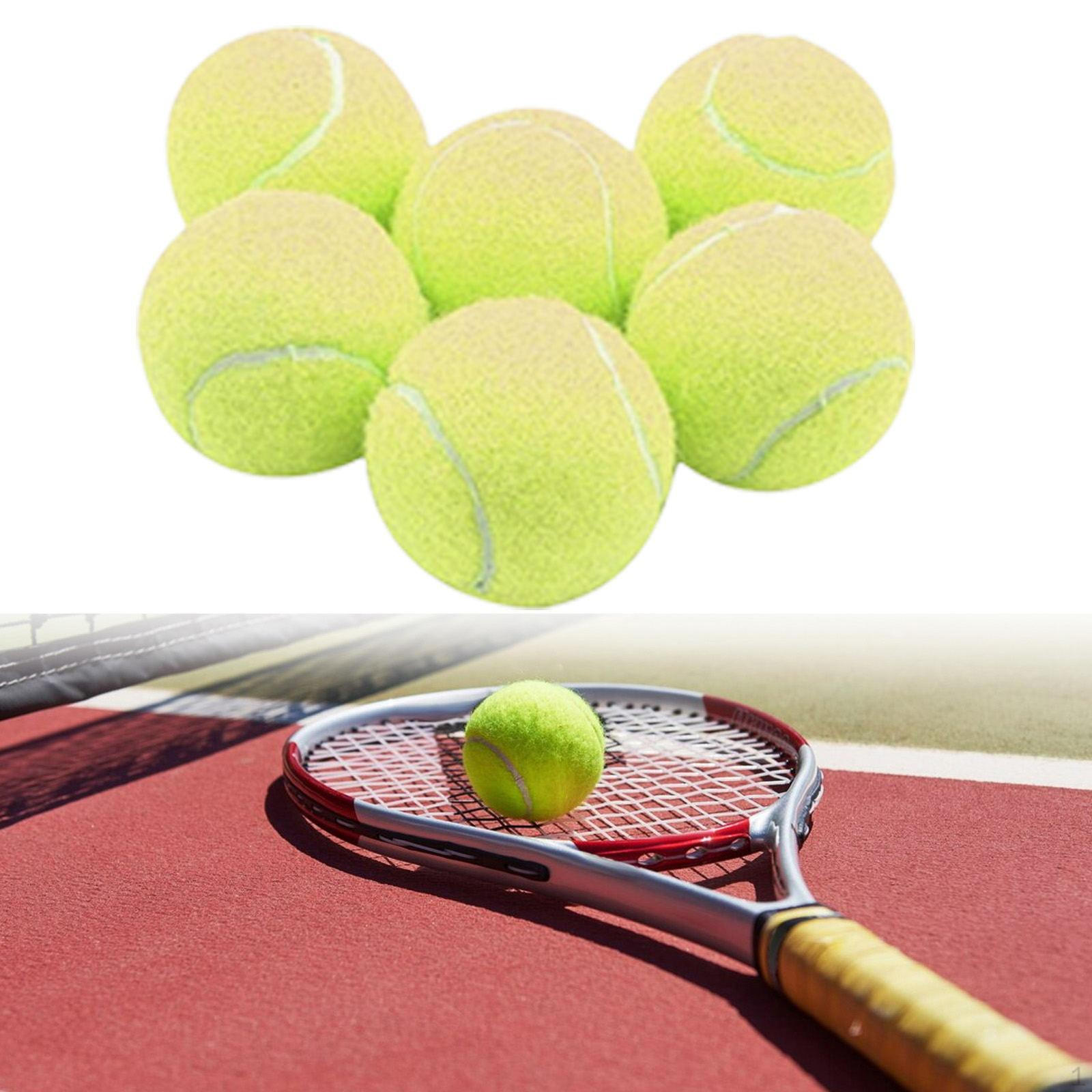

6 шт тенісних м ячів діаметром 2,52 дюйма іграшка для відскоку собак, стійка до тренування жовтий