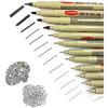 Drawing Pen Black Liner 12 Brush Brushes 0.03 0.05 0.3 0.4 0.5 0.8 1 2 3 BR Thin Pen Thick Pen Ma...