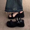 Street Style Chunky Open Toe Women Sandals Elegant Dress Thick Heel Shoes Summer Outdoor Concise Zapatos De Mujer