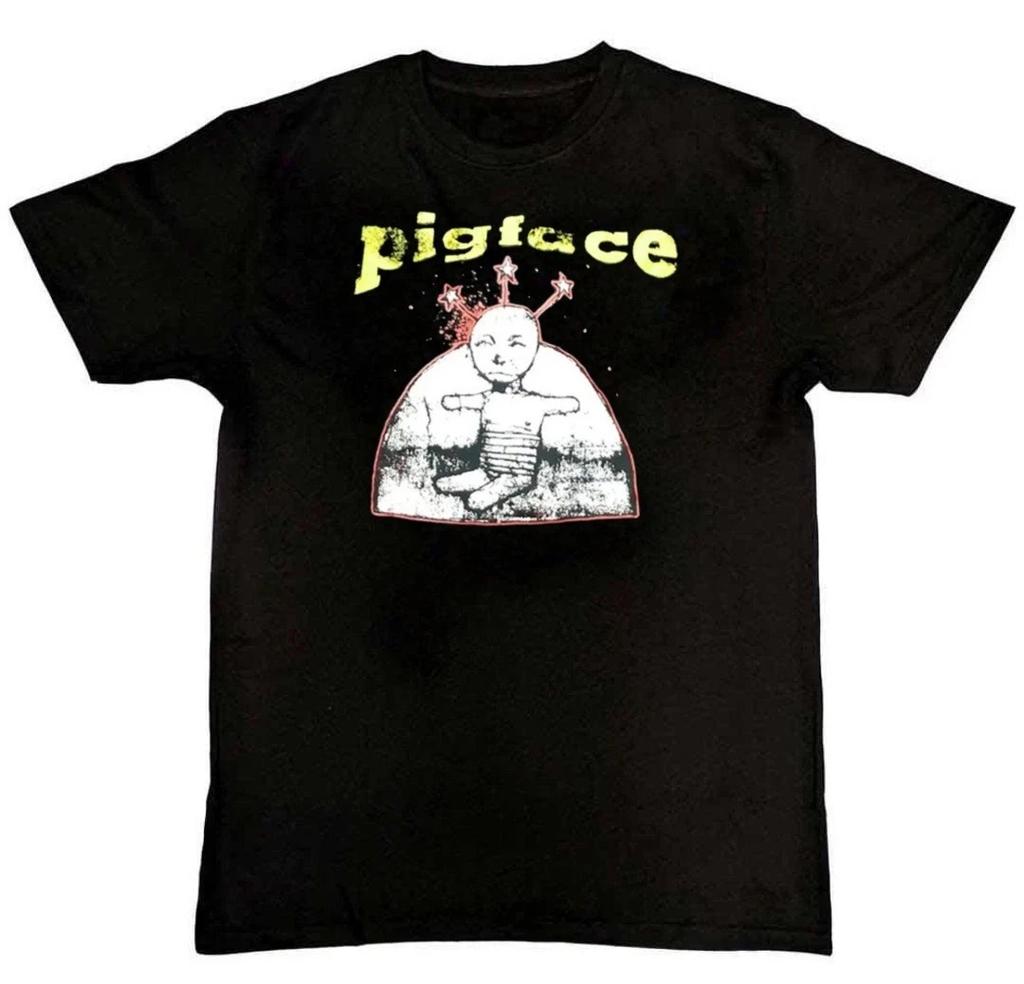 Pigface Band Music On Stage Graphic Unisex Mens 100% Cotton T-shirt Mens Tees Top