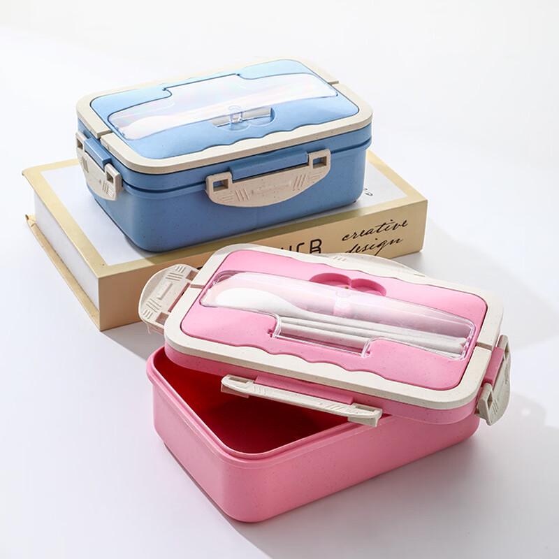 880ML Wheat Straw Double-Layer Lunch Box