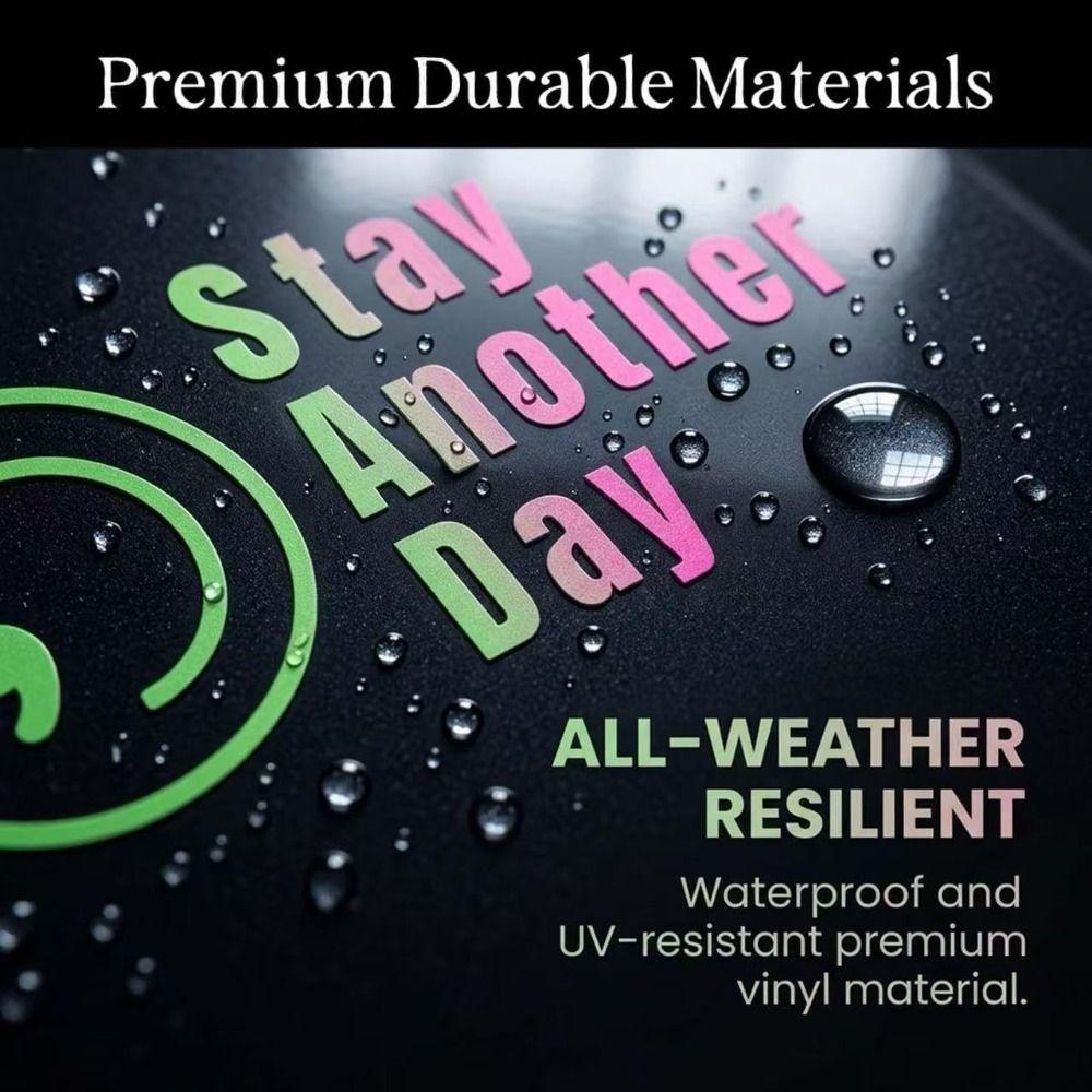 Glossy Finish SAD Stay Another Day Self Adhesive Reminder Stickers Car Decals  Vehicle Accessories