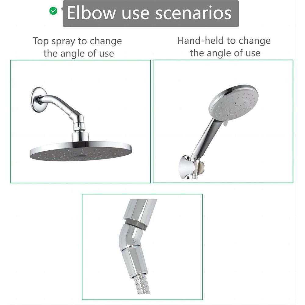 135 Graders Armvinkeladapter Sølv Arm Albueforlenger Ny Dusjhoder Forlengelsesrør