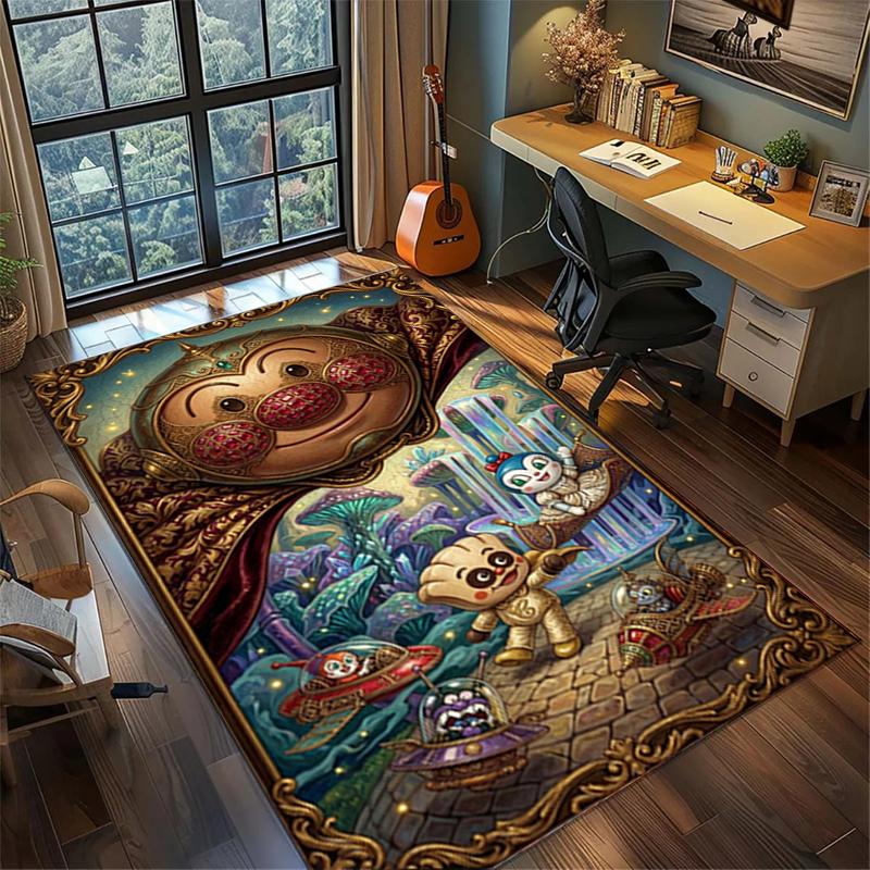 Floor Mat Carpet Bread Superman Large Area Non Slip Washable Rug Gamer Room Bedroom Decor