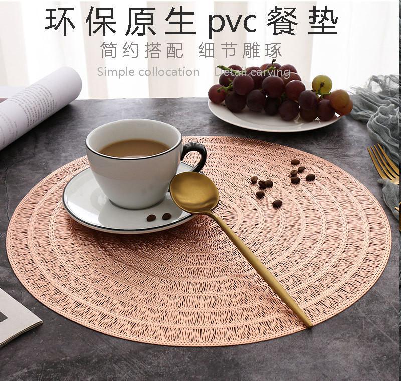 

1Pc 38x38cm Round Placemat Ins Nordic Anti-scalding Hollow Heat Insulation Pad Home Table Mat Party Decoration 38x38cm золотой