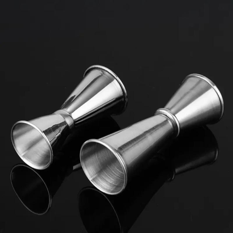 304 Stainless Steel Double-Ended Cocktail Measuring Cup (15/30ml Oz) With Rolled Edge 30/60ml Measuring Glass