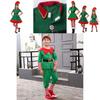Fröhliches Familie Weihnachts-Cosplay-Kostüm mit grünem Elfen-Weihnachtsmann-Design für alle Altersgruppen