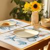Ocean Wind Shell Starfish Table Mat Anti Oil Easy To Clean Home Restaurant Desktop Decoration Accessories