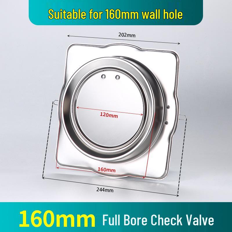 Premium Stainless Steel Check Valve Smoke Backflow Preventer for Range Hood Exhaust Vent