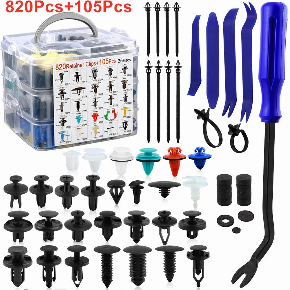 925ks Sada klipů na upevňovací prvky do auta Push Retainer Clips Rivet Clips na karoserii a blatník auta Kolík Rivet Bumper Panel dveřního obložení Oprava