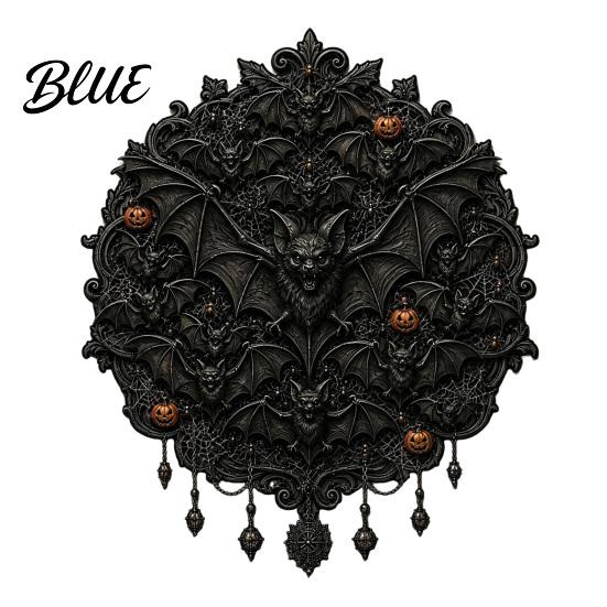 Year Round Dark Decor Gothic Halloween Wall Decor Vintage Relief Skull Ghost Bat Party Plaque Aesthetic Hanging Art for Entryway Living Room
