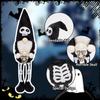 Halloween Dwarf Doll Holding A Skulls, Holiday Decoration Props, Horror Long-legged Doll