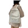 Men's and Women's Solid Color Canvas Backpack - Korean Style for High School & Middle School Students