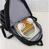 Trendy Cool Pure Black Schoolbag Men's 2024 New College Student Backpack Women's Multi-pocket Large-capacity Casual