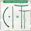 6Pcs Plant Support Stakes Half Round Plant Support Protective Garden Flower Support Multifunctional for Climbing Plants