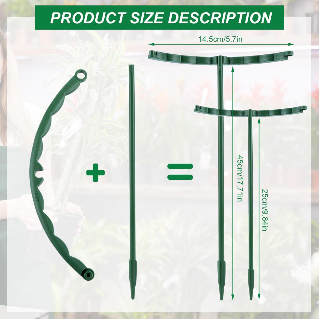 6Pcs Plant Support Stakes Half Round Plant Support Protective Garden Flower Support Multifunctional for Climbing Plants