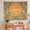 2D Art Nouveau Floral Tapestry Boho Sun Moon Home Background Decor