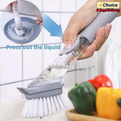 New Dishwand Set No-Scratch Soap Dishwashing Brush Scrubber Kitchen Cleaning Sponge Cleaning Brush for Pots Dishes Sink Comes