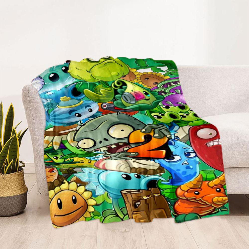 Plants vs. Zombies blankets Suitable for sofas, travel, living rooms also a good gift for friends and family Suitable for all seasons.