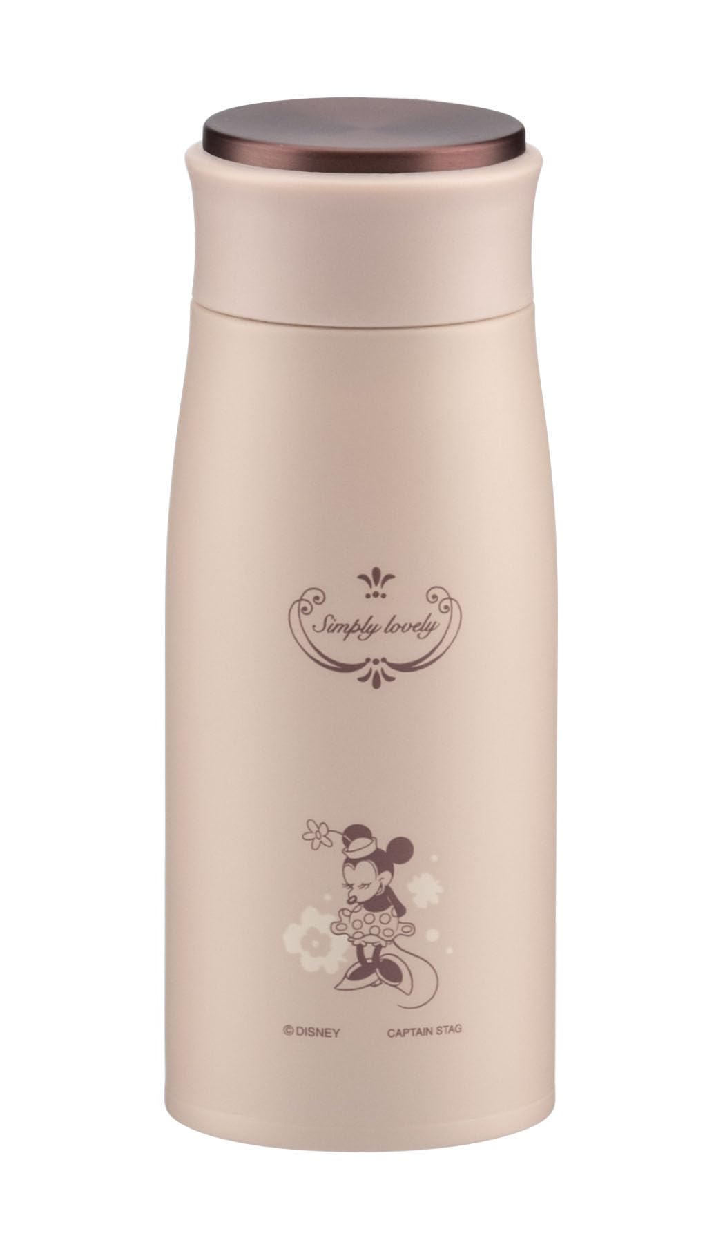 

Captain Stag Disney MP Personal Water Bottle, 350ml, Minnie MouseFeminine Design, Direct Drinking, Vacuum Insulated, Keeps Hot or Cold, MA-2340