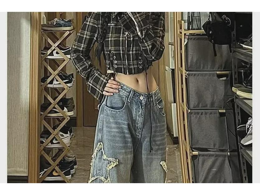 Women's Retro Wide-Leg Jeans - New 2023 Autumn/Winter High Street Design