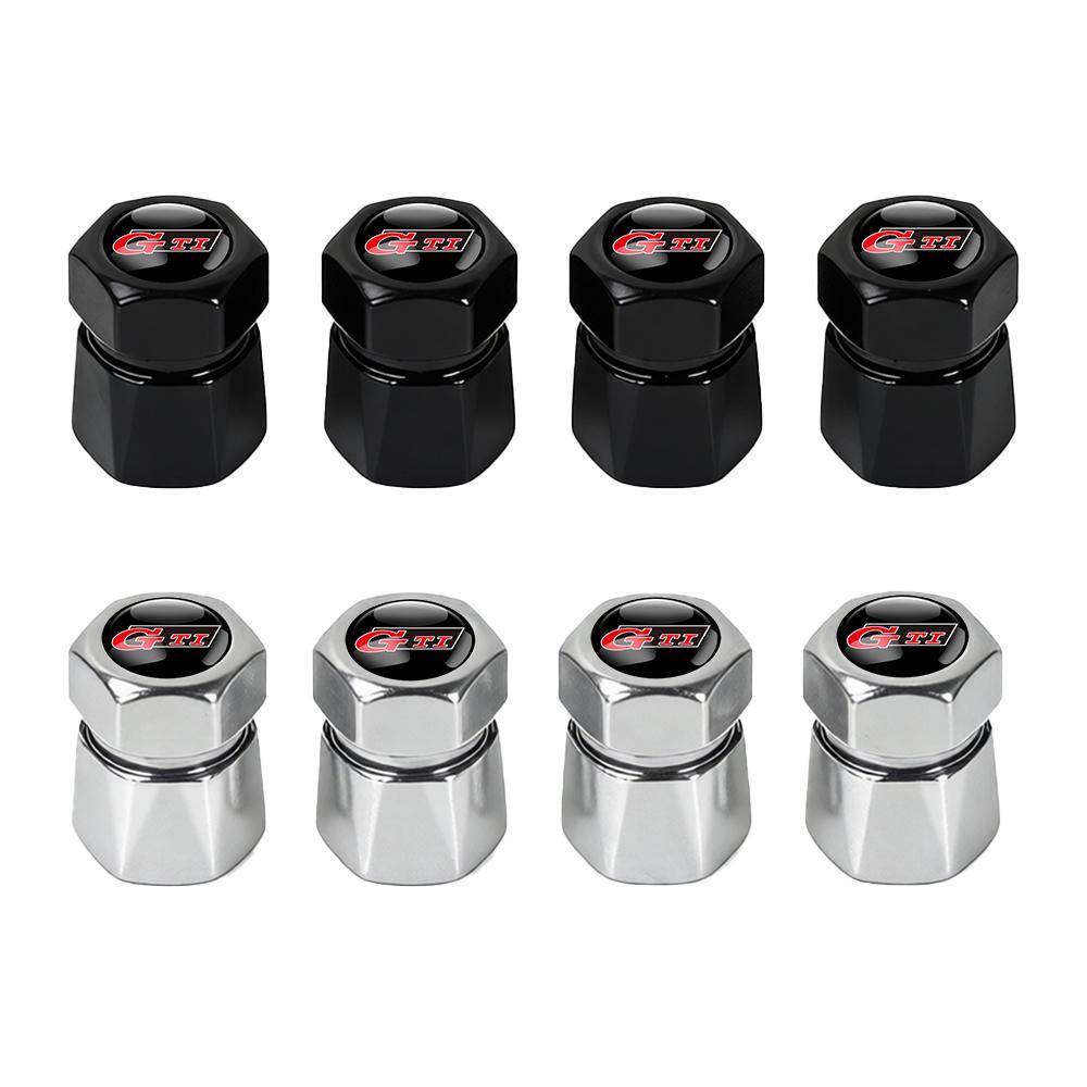 W1523D Metal Car Wheel Tire Valve Stem Caps Exterior Accessories For Volkswagen VW R Polo Passat Rline Golf 4 5 6 Tiguan Jetta GTI