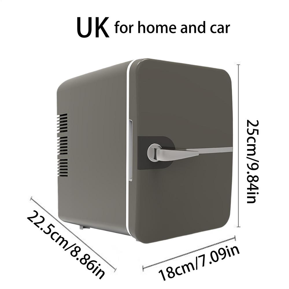 6L Mini Car Refrigerator 12V DC 100~240V AC Electric Portable Beauty Cooler Warmer Freezer US/UK/EU Car Mini Fridge Ice Box