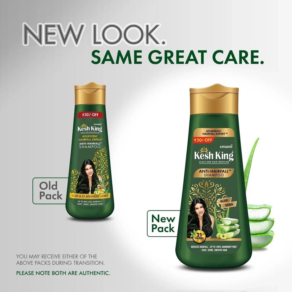 Kesh King Ayurveda Aloe Vera Herbal Shampoo Anti-Hair fall - 340 ML