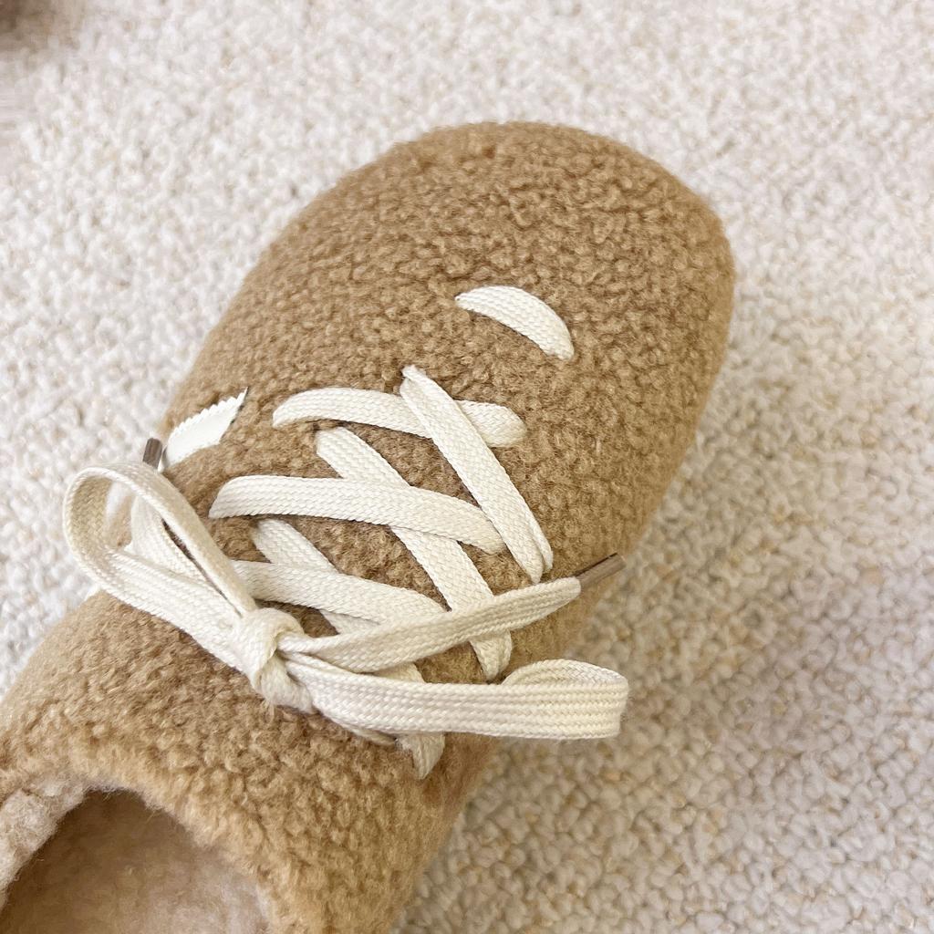 26 Winter fleece thickened fluffy shoes women's fleece thickened warm retro Birkenstock cotton shoes lightweight beanie shoes